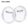 Blank Acrylic DIY Button Pins 10 PCS Transparent Badge Set for Small Business Custom Pin Making Supplies