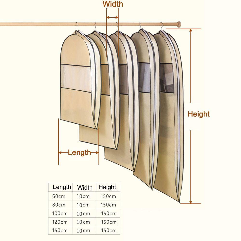 Foldable Clothes Compression Storage Bag Transparent Hanging Garment Protector  Clothes