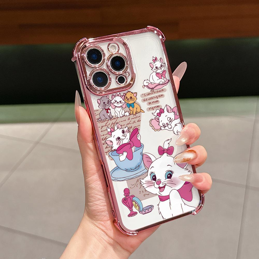

Aristocats M-Maries Cat Phone Case for Samsung Galaxy S26 S25 S24 S23 S22 S21 S20 FE Ultra Plus 5G Anti-drop Transparent Cover Galaxy S24+