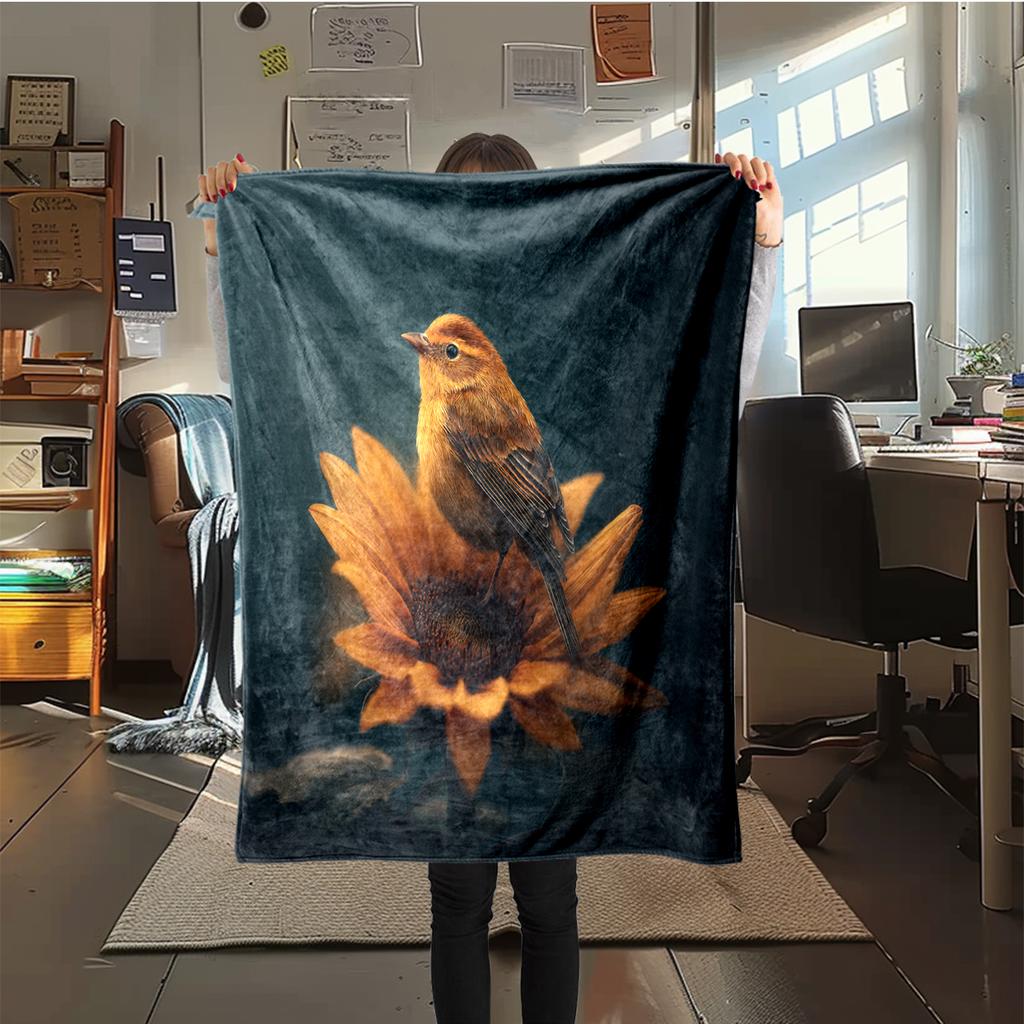 1Pc Cartoon Print Flannel Blanket, High Quality Comfortable for All Seasons, Home Decor, Warmth and Comfort, Perfect for Christmas Birthday Gift