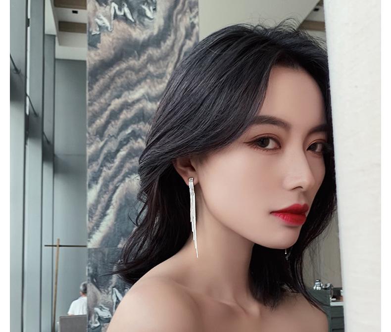 Elegant S925 Sterling Silver Snake Bone Tassel Earrings - Versatile, Exquisite Cool Design for Women, Perfect for Clubbing and Nightlife.