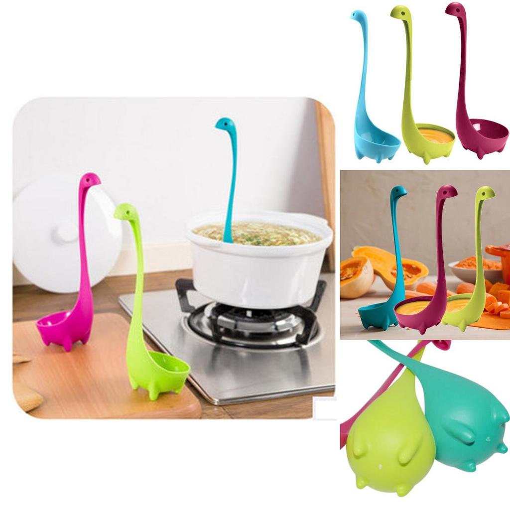 Prémiová kvalita naběračka na polévku s dinosaurem Lžíce Nessie Všestranný kuchyňský nezbytnost