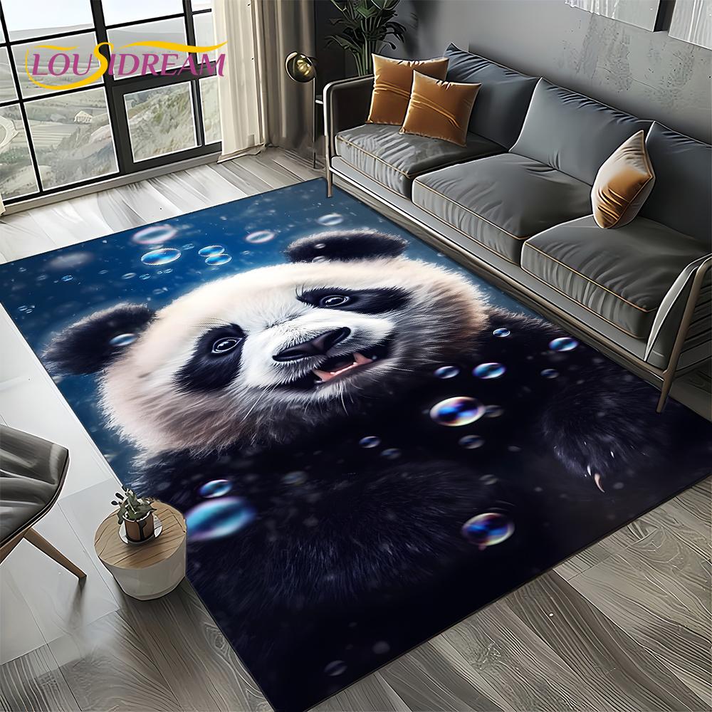 3D Dream Animal Cartoon Panda Cute Carpet Rug for Living Room Bedroom Home Sofa Decoration,Kid Area Rug Non-slip Floor Mat Gift