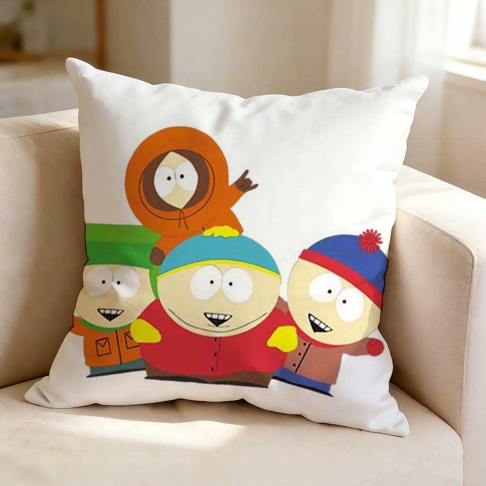 Stopmotion animation SSouth PPark Pillow Case Square DoubleSided Sofa Cushion Cover Bedroom Bedside Pillow