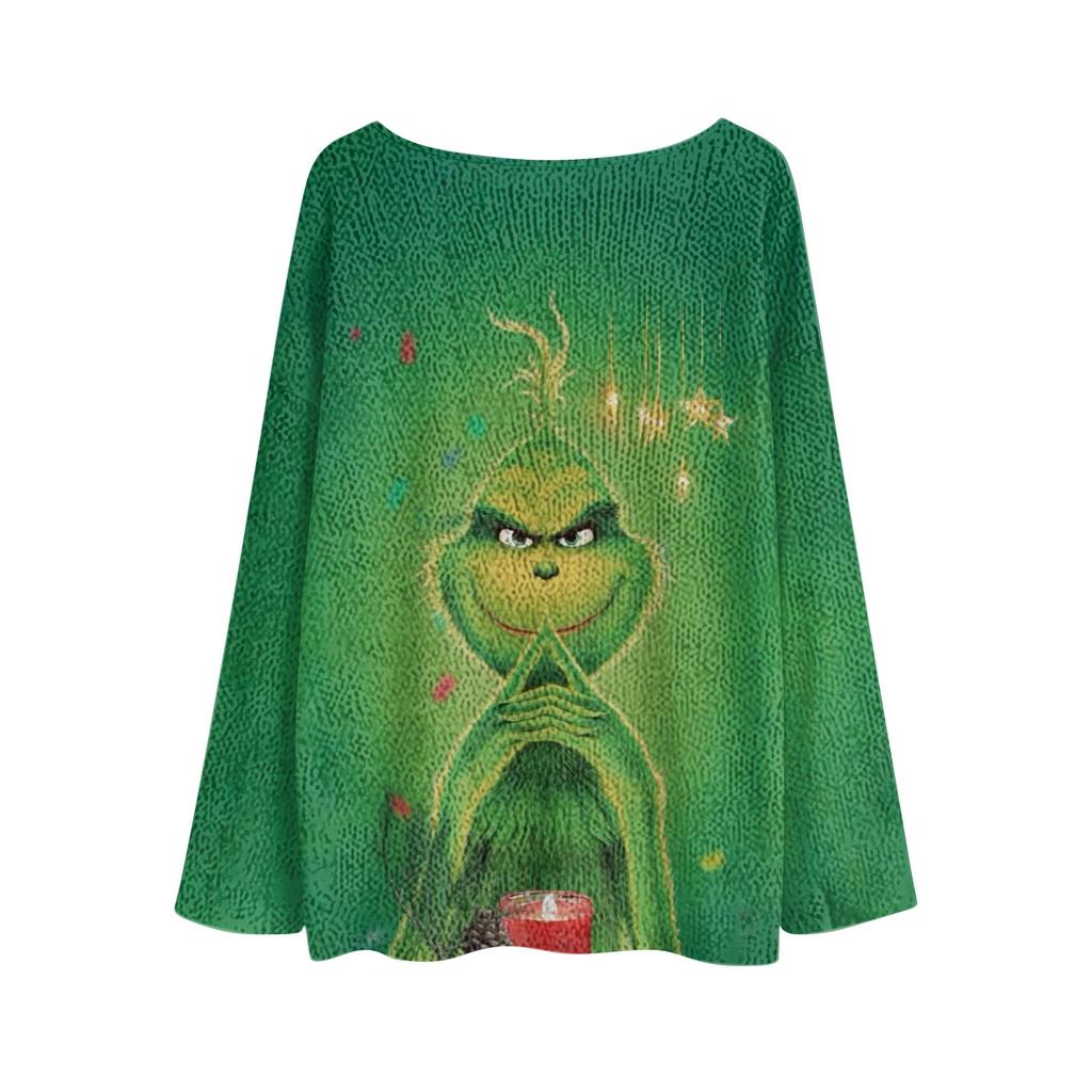 Christmas Sweatshirts For Women Knit Sweater Cute Shirt Fall Crewneck Pullover Tops