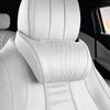 Leather Cover Car Seat Neck Pillow Memory Foam Auto Cervical Cushion Car Headrest Cushion