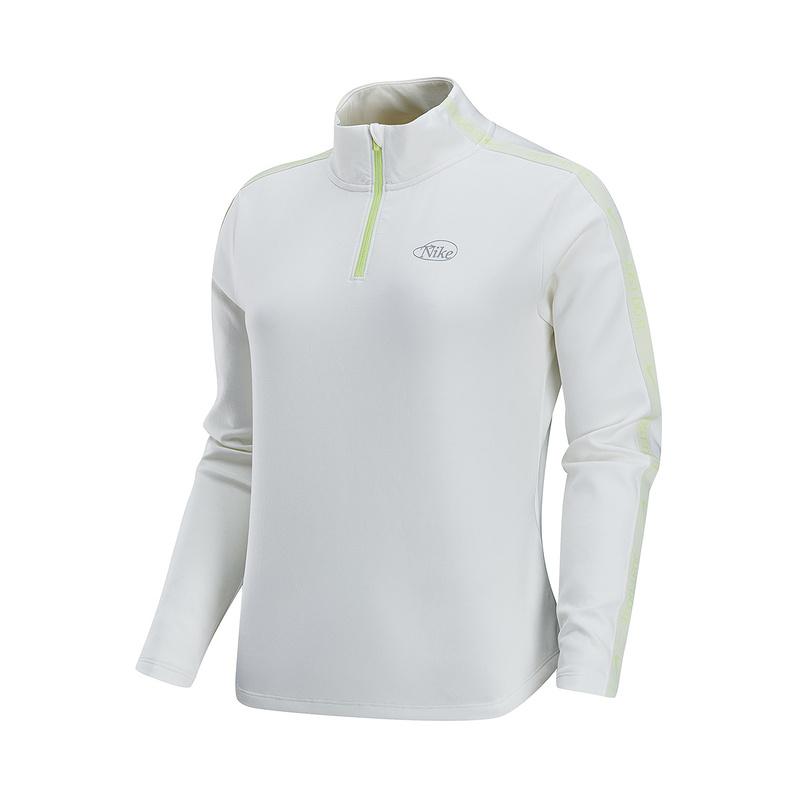 Nike Stand Collar Sports Training Knit Top Women Tops White HQ4740133