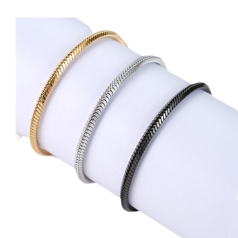 New Fashion Snake Bone Chain Bracelet Classic Stainless Steel Wrist Chain For Men Women Jewelry Gift Unisex