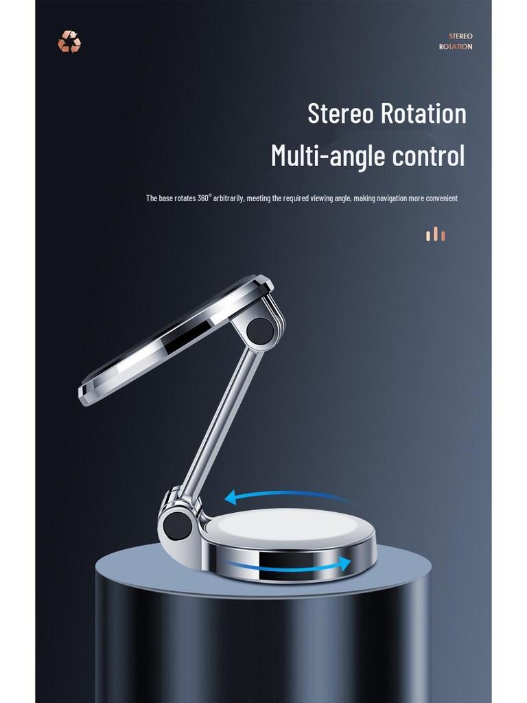 Metal Dual-Folding Dashboard Car Navigation Phone Holder