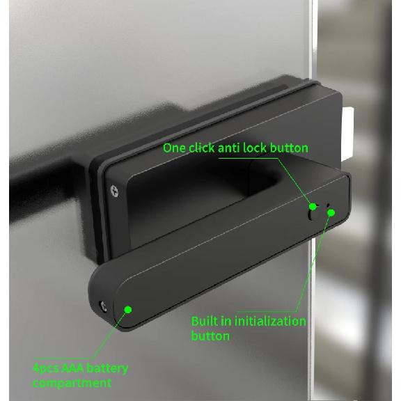Smart Aluminum Alloy Glass Door Knobs Rotation Lock With Tuya App + Key Knobset Handle Metal Door Knob Lock For Bedroom Bathroom