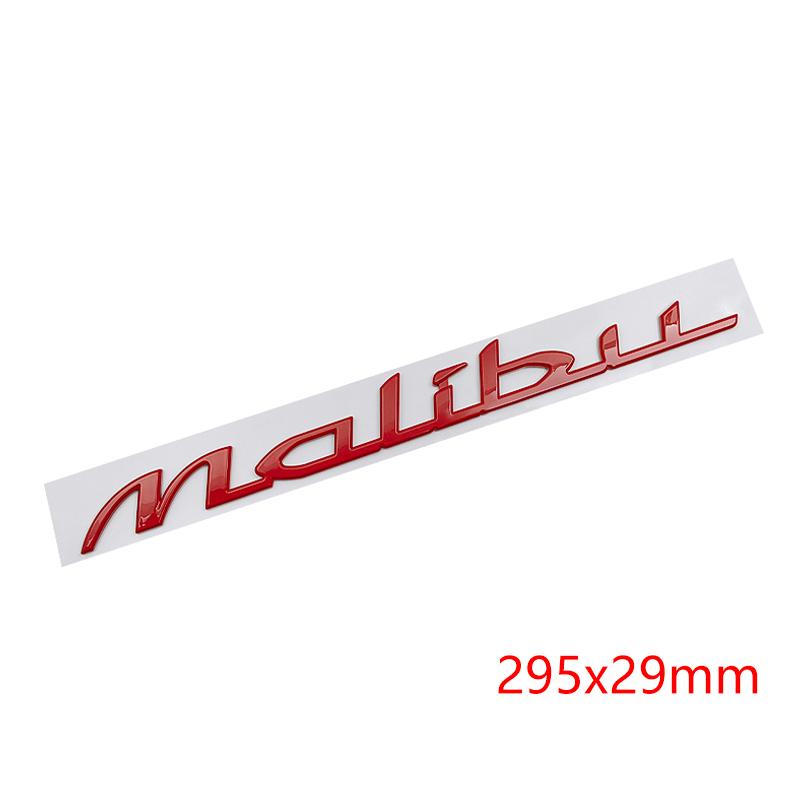 Modified Car Sticker for Chevrolet Malibu Letter ABS Side Fender Rear Trunk Emblem Replaced Decoration Auto Exterior Accessories