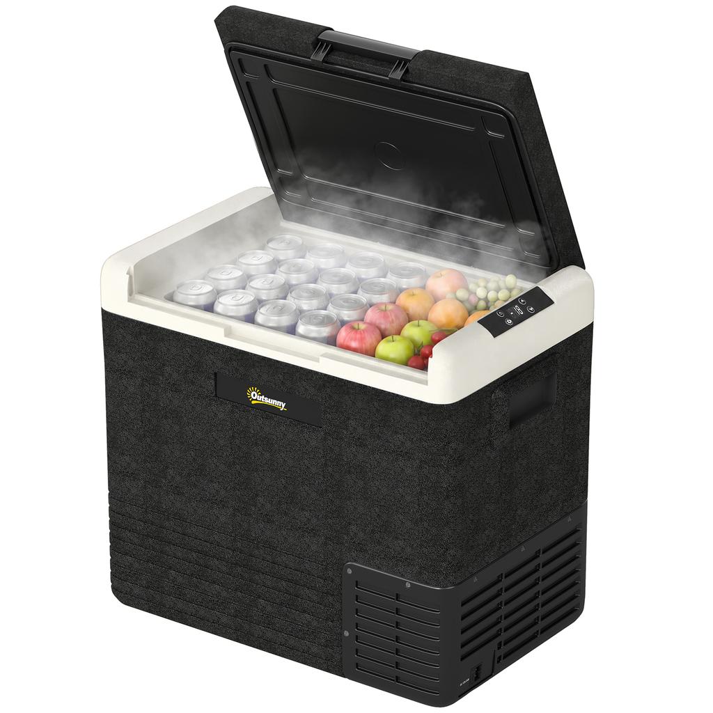 50L Portable Car Refrigerator - Grey and Black