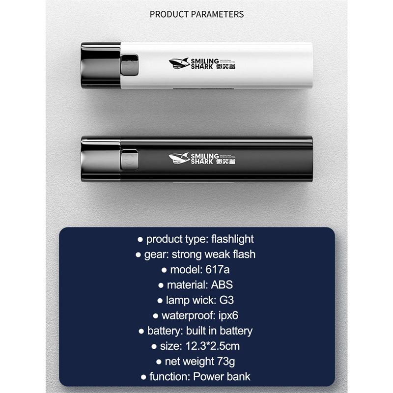 Portable Usb Glare Rechargeable Flashlight Waterproof Power Used Torch
