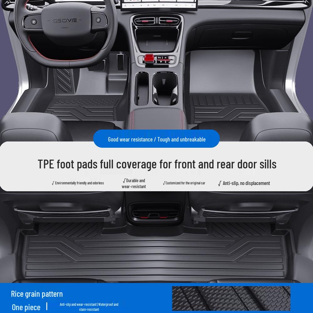 Full Coverage TPE Floor Mats & Door Sill for Geely Galaxy E5/A7/L7/L6/E8/M9/Xingjian 7