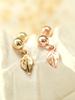 Minimalpiercing 14K Leaf Drop Ball Piercing Earrings