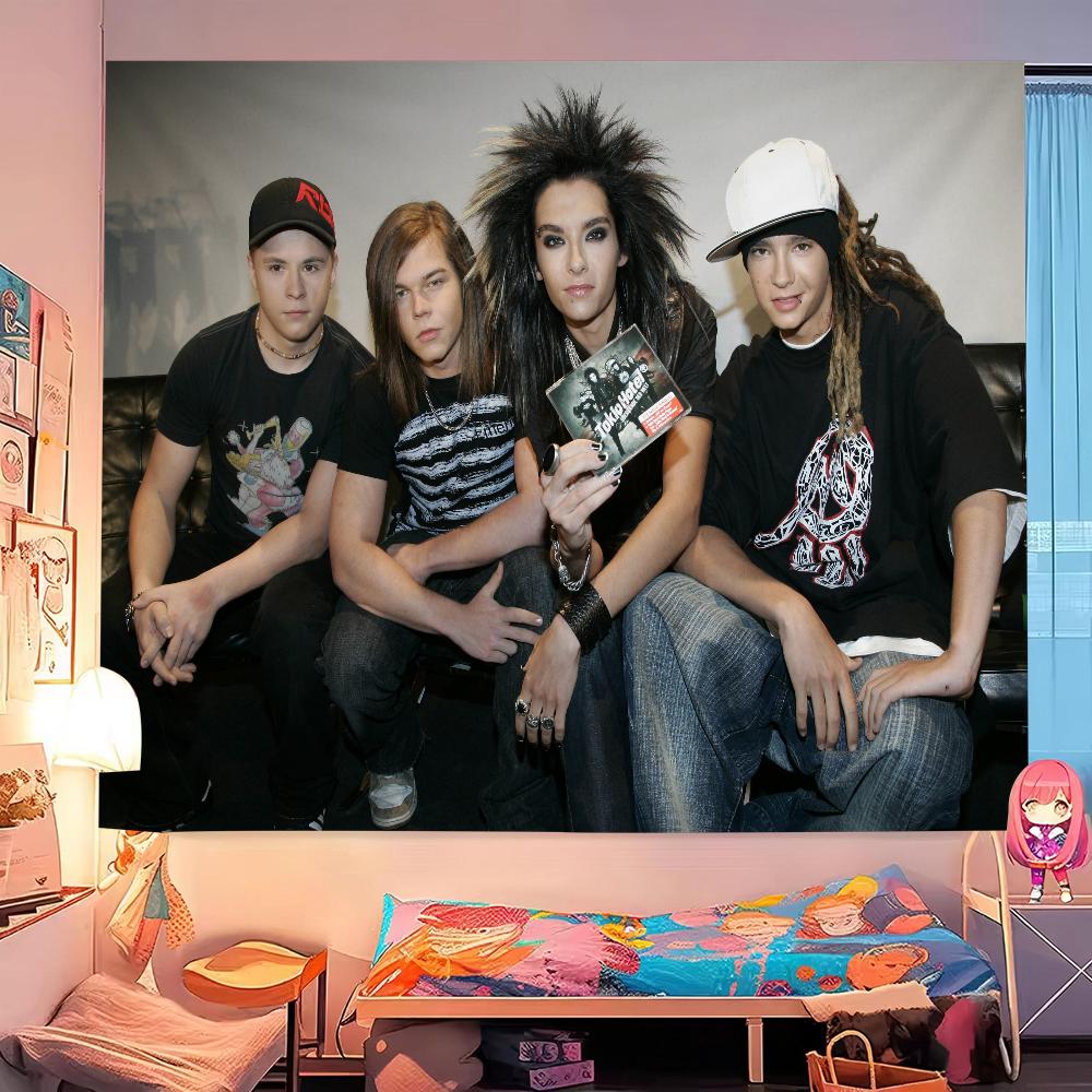 Tokio Hotel Rock Band Bill Kaulitz DIY Wall Tapestry Hanging Tarot Hippie Wall Rugs Dorm Home Decor