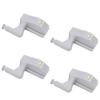 10 Sets Hinge LED Light High Brightness ABS Cabinet Hinge Light with 3 LED Lamp Beads Hinge Lights for Wardrobe CabinetWarm Light