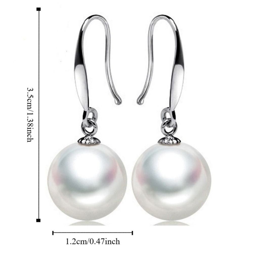 Shell Beads Long Earrings Simulation Freshwater Pearl Ear Hook Simple Drop Earrings  Female