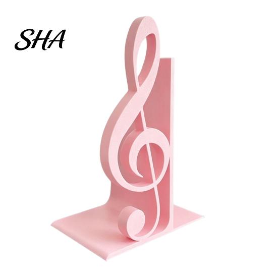 Treble Clef Table Ornament 3D Printed Music Note Bookend, Decorative Shelf Organizer, Modern Desk Decor for Home Creative Accessory Office Study,