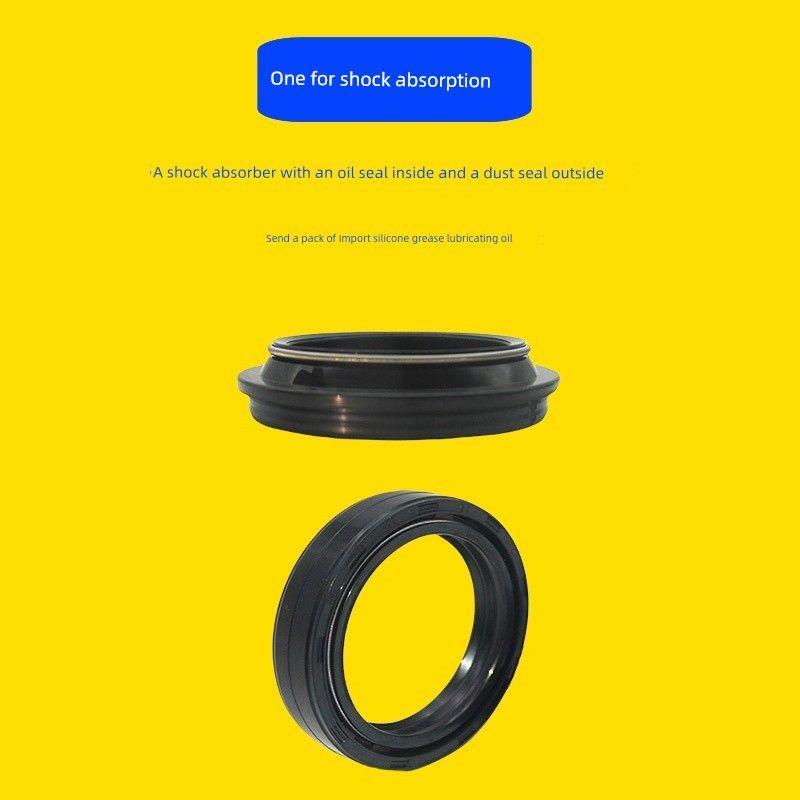 

Applicable to Kawasaki ZX6R-9R-10R-12R-14R-636 Front Fork Shock Absorber Z900/Z1000 Front Shock Absorber Oil Seal ZX6R/636 an oil seal a dust seal Black