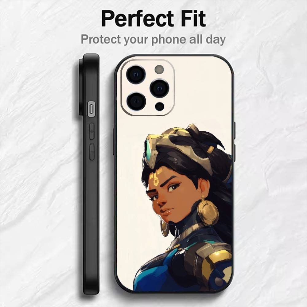 

OW Game Characters Printed Phone Case For iPhone17,16,15,14,13,12 Plus,Max Soft Silicone Black Cover iPhone16pro