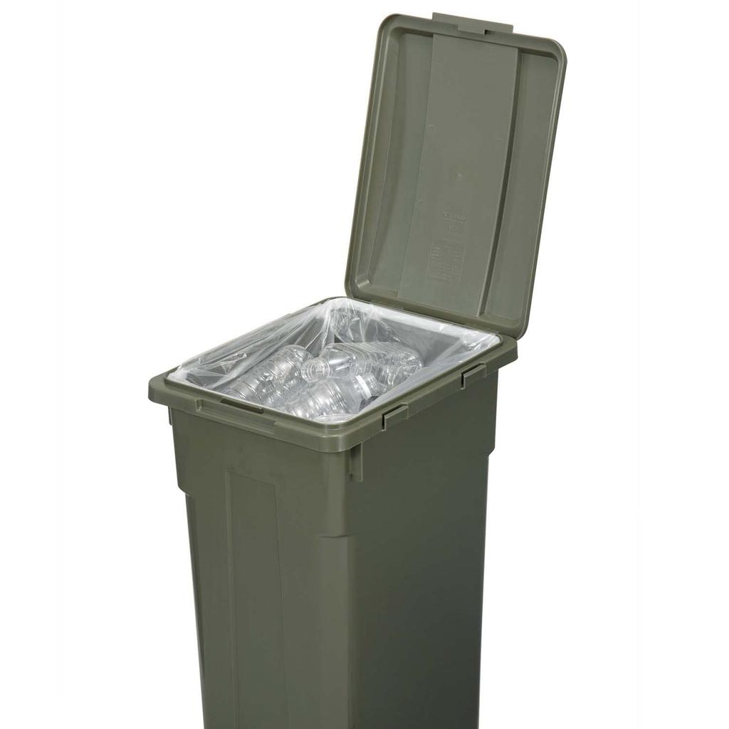 TONBO Shinki Synthetic Tombo Garbage Bin Connectable 45 Liters Khaki Green Width 31 x Depth 39 x Height cm With Lid Separation Durable Outdoor Balcony