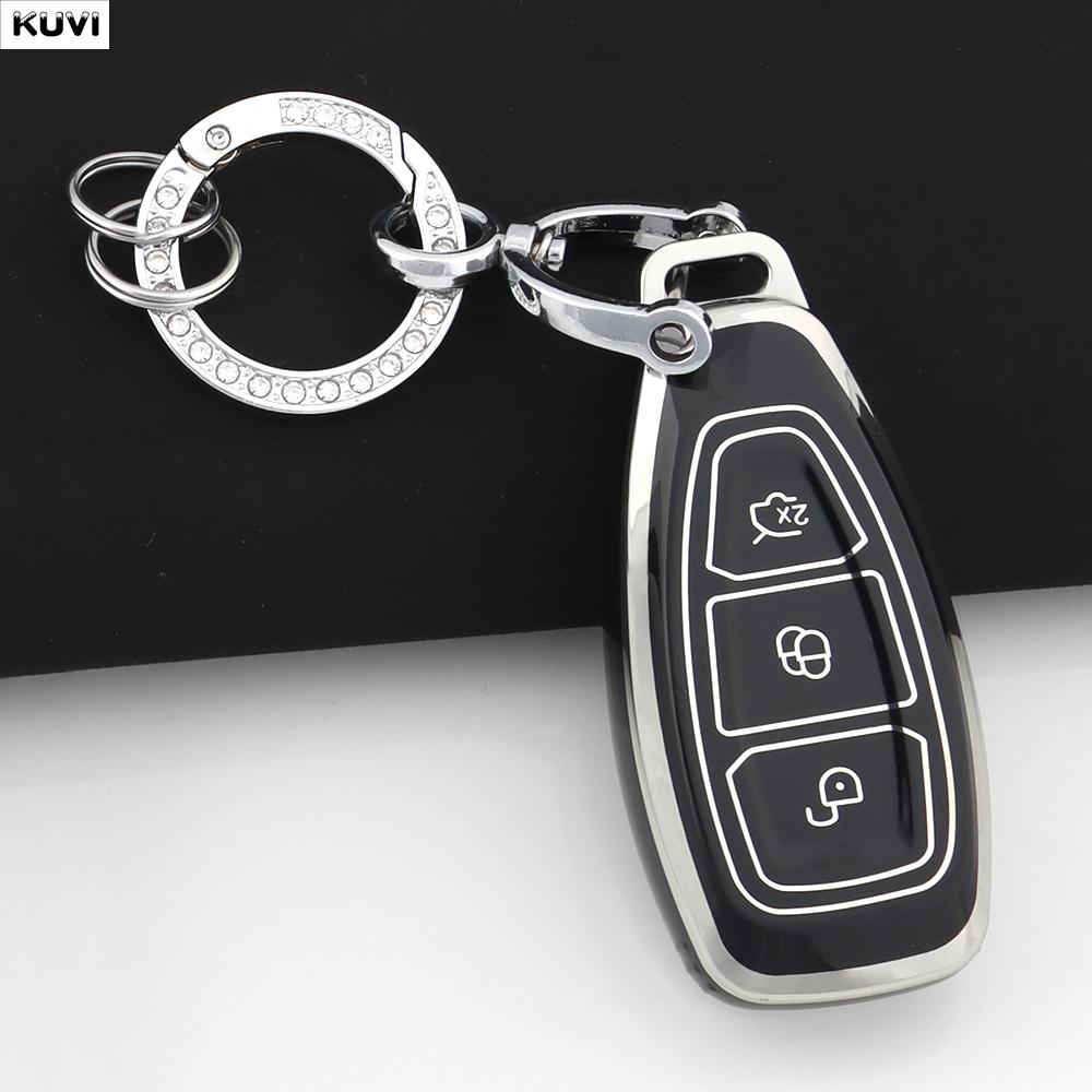 Tpu Car Smart Key Case Cover For Ford Focus 3 4 St Mondeo Mk3 Mk4 Fiesta Fusion Kuga Ecosport Holder Fob Keychain Accessories