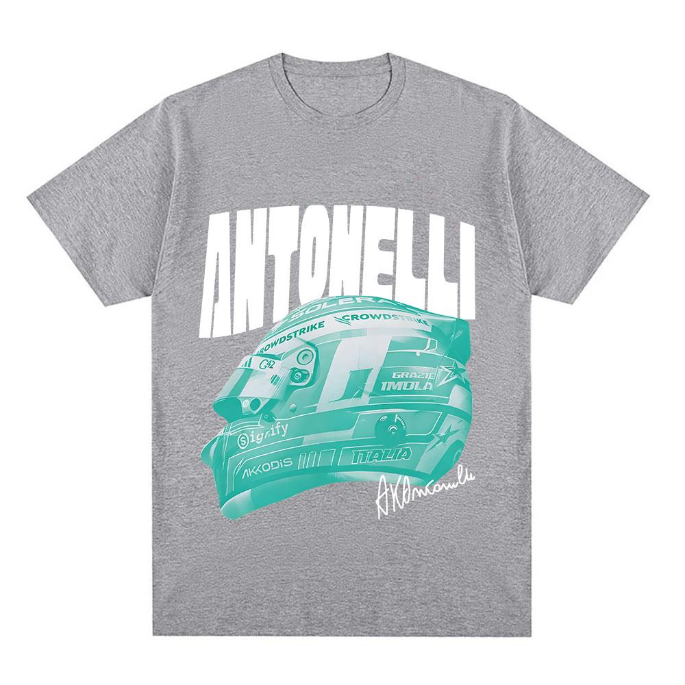 Kimi No.12 Antonelli Racing Driver T-shirt O-neck Summer Short Sleeve Mens Tshirts Unisex Streetwear Design Graphic Print Tees Anime Tops Band T-shirt
