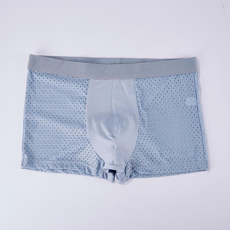 Męskie bokserki z siateczki Ice Silk Mesh Breathable - duże rozmiary, cienkie na lato