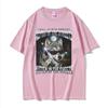 Alpha in den Straßen Kätzchen im Bett T-Shirt YK Lustiges Wolfs-Meme Grafik-T-Shirts Unisex Damenmode Humor Oversize-T-Shirt