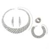 Ladies Accessories Dinner Banquet Accessories Five-Piece Jewelry Wedding Women'S Necklace Earrings Bracelet Ring