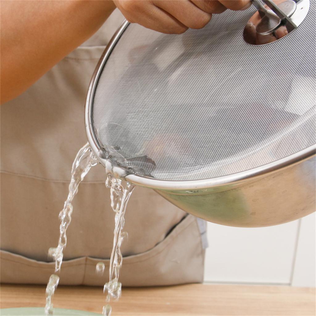 Metal Frying Pan Cover Splatter Screen Kitchen Tool Splatter Screen Spill Proof Kitchen Oil Proofing Lid Splatter Shield