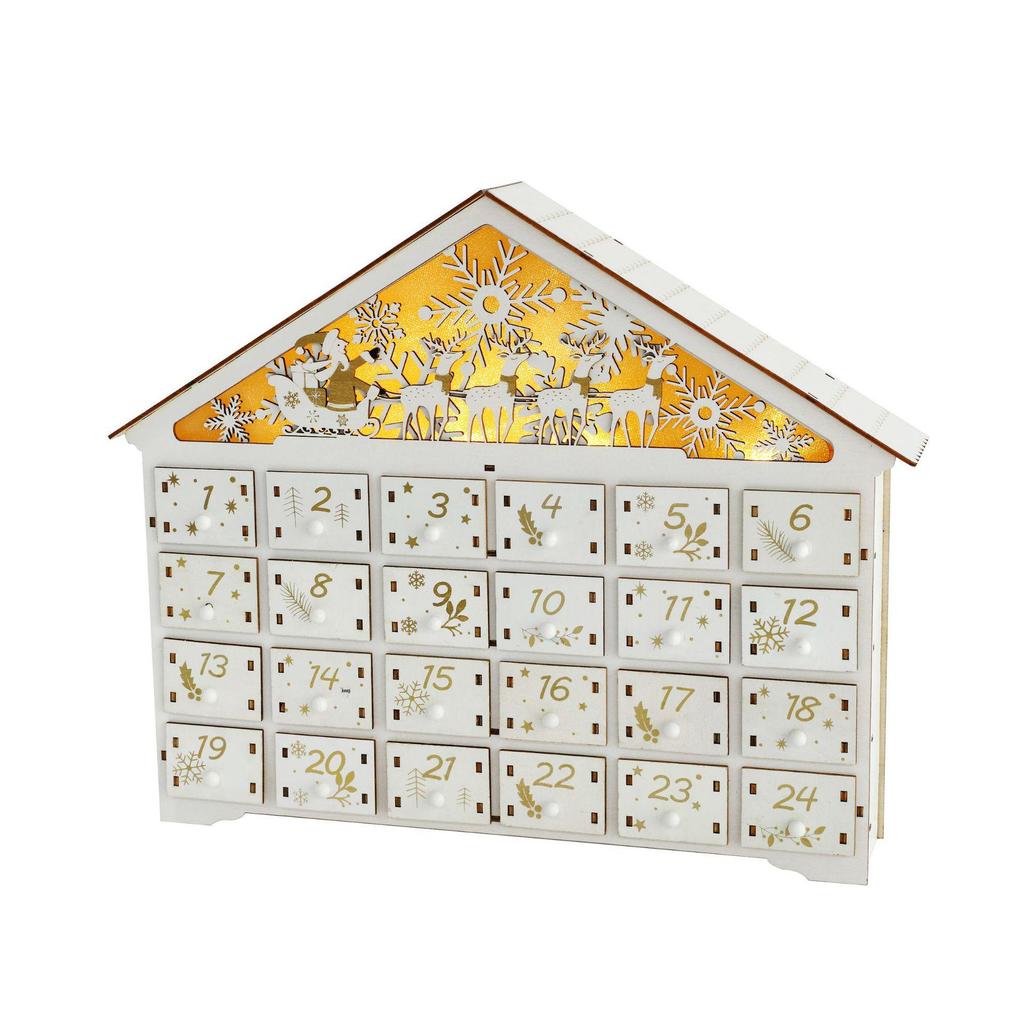 24-Day Christmas Advent Countdown Calendar Ornament Set for Home Decorations