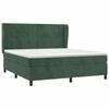 3129222 vidaXL Lit à sommier tapissier et matelas Vert foncé 160x200cm Velours