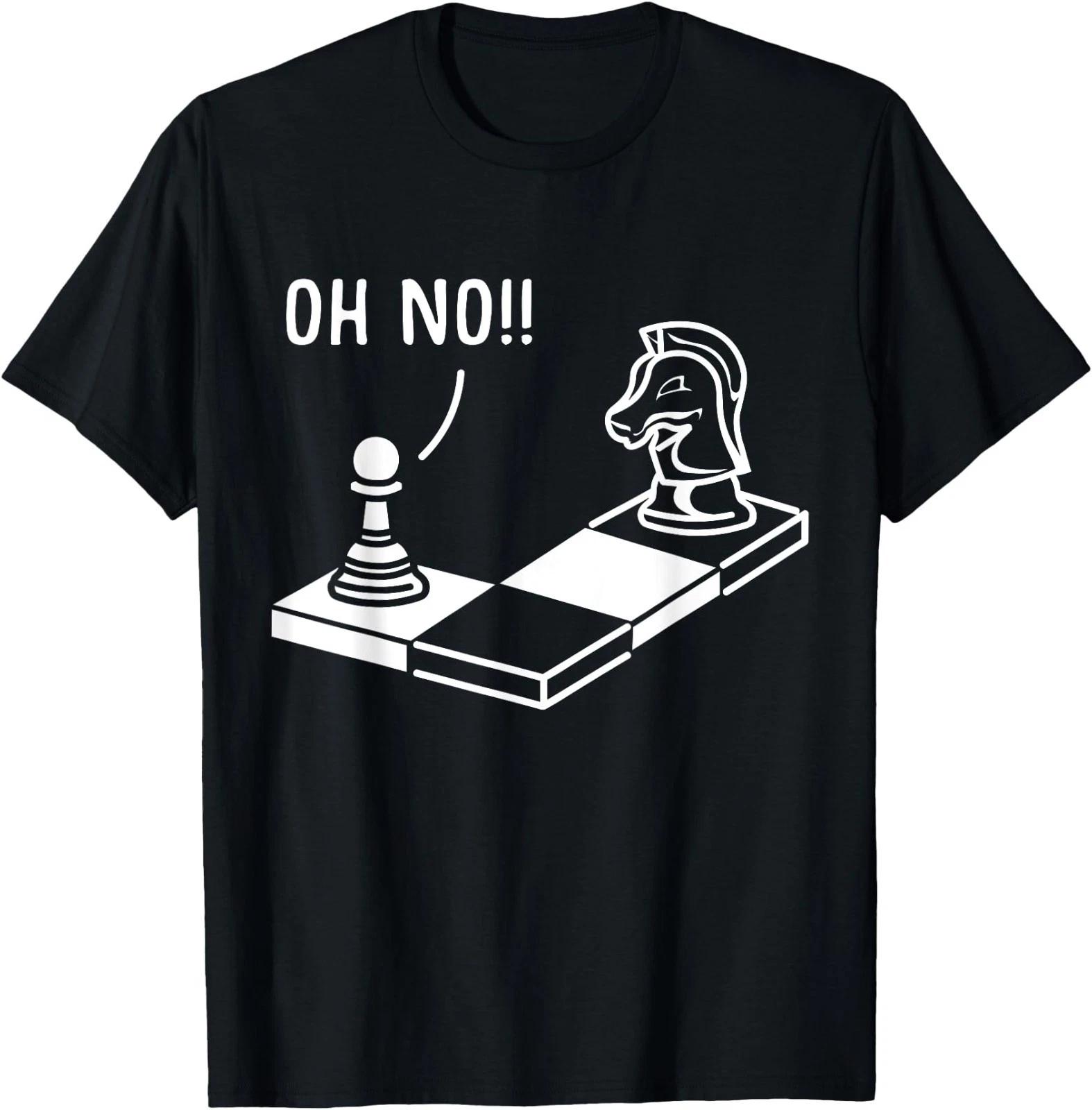 Oh No Springer Funny Chess Player Gift Chess T-Shirt L