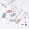 40Pcs Transparent Glass Nail Art Display Showing Polish Color Board Tips Tools