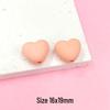 Perles Macaron Cœur - Cœur Pêche en Caoutchouc Tactile pour Collier, Bracelet et Accessoires de Cheveux DIY (E18)