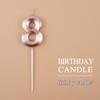 Gold and Silver Number Candles for Birthday Cakes - Pink Exquisite Design
