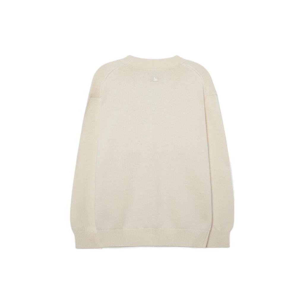 New MLB New York Yankees Knitwear Unisex Cream White 3AKCH0131-50CRS