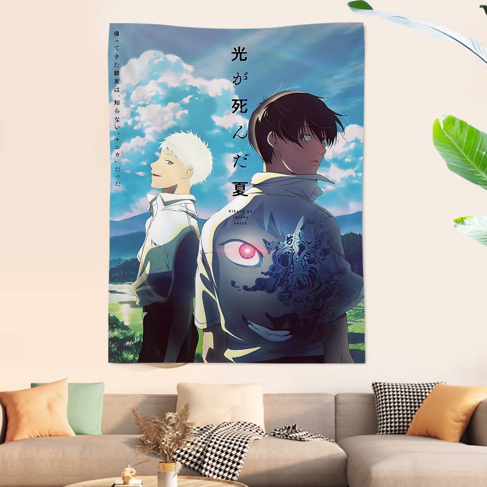 The Summer Hikaru Died Anime Anime Tapestry Hanging Tarot Hippie Wall Rugs Dorm Wall Hanging Sheets