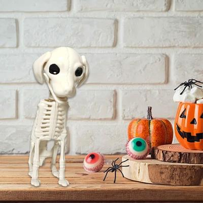 2025 Kreativní Halloweenská Dekorace Dekorace Kostra Psa Figurky Přenosná Halloweenská Kostra Štěněte Stolní Dekorace Na Stůl