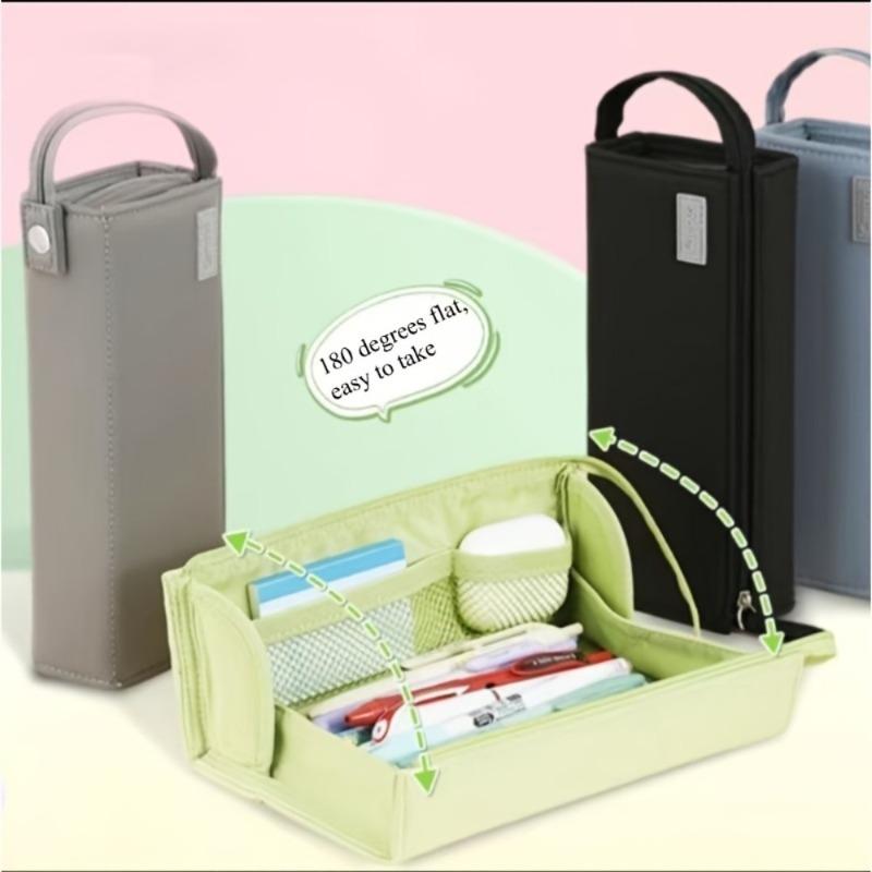 Mega PRO Pencil Case! 20+ Slots & Mesh Pockets. Rigid Non-Bend + 90° Zipper. All-in-One for School/Travel