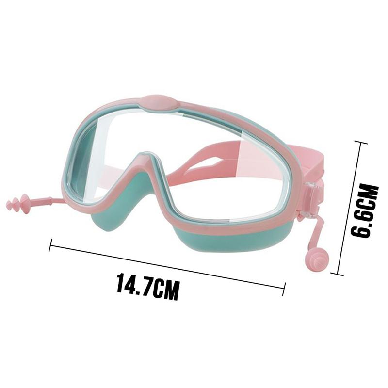 Professional Swimming Goggles for Children Swim Glasses Earplugs Adjustable Waterproof Anti Fog UV Protection Kids Swim Eyewear