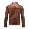 Winter New, Fashion Game Clothing, Men's Integrated Jacket Winter Thickened Stand-Up Collar Men's Leather Jacket