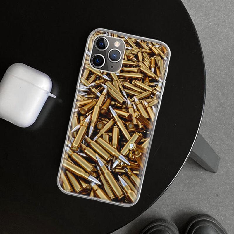 

Gun Bullets AK47 Handgun Phone Case Cover for iPhone 11 12 13 Mini 14 15 Plus 16 Pro Max 17 Air 7 8 + SE Art Customized Fundas 1 iPhone 16 Pro