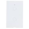 For Zigbee Tuya Remote Light Switch Voice Control 2‑Gang US Wall Touch Switch AC 100‑240V