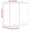Kitchen Wall Cabinet Lyon Artisan Oak 60 X 31 X 60 Cm Particleboard