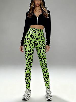 European-American High-Waisted Leopard Print Yoga Pants: Butt-Lifting, Quick-Drying, Outdoor Sportswear
