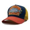 Spring/Summer Retro Color Blocked Baseball Hat Embroidered Fish  Breathable Mesh Truck Hat Fashionable Outdoor Sunshade Hat