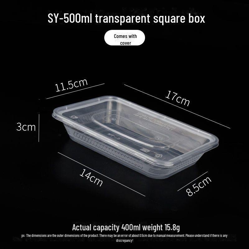 

Черный прямоугольный одноразовый ланч-бокс с прозрачной крышкой - Бесплатная доставка 300 Sets